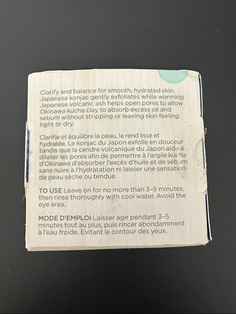 Tatcha Clarifying Clay Mask in Cream Box with Teal Accent - Picture 5 of 6